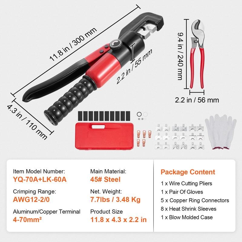 Hydraulische krimptang met 9 s - Tool Set recensie en prijs